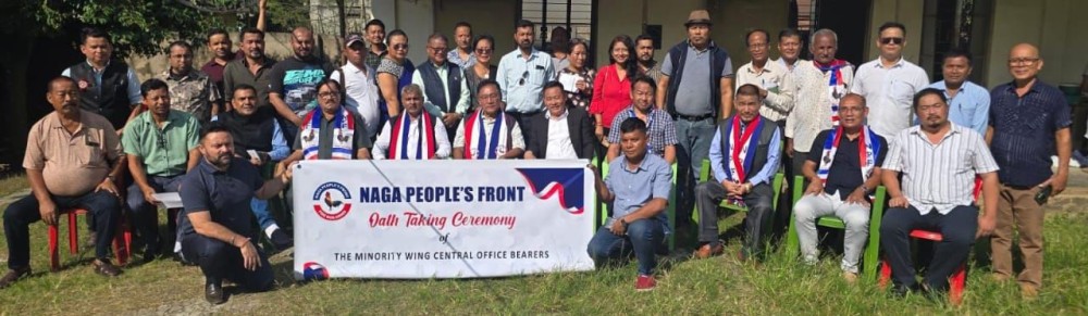 NPF Minority Wing, Central, with other senior party leaders at NPF Division Office, Dimapur, on November 8.